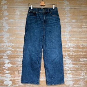 Madewell Dark Blue Wide Leg Jeans